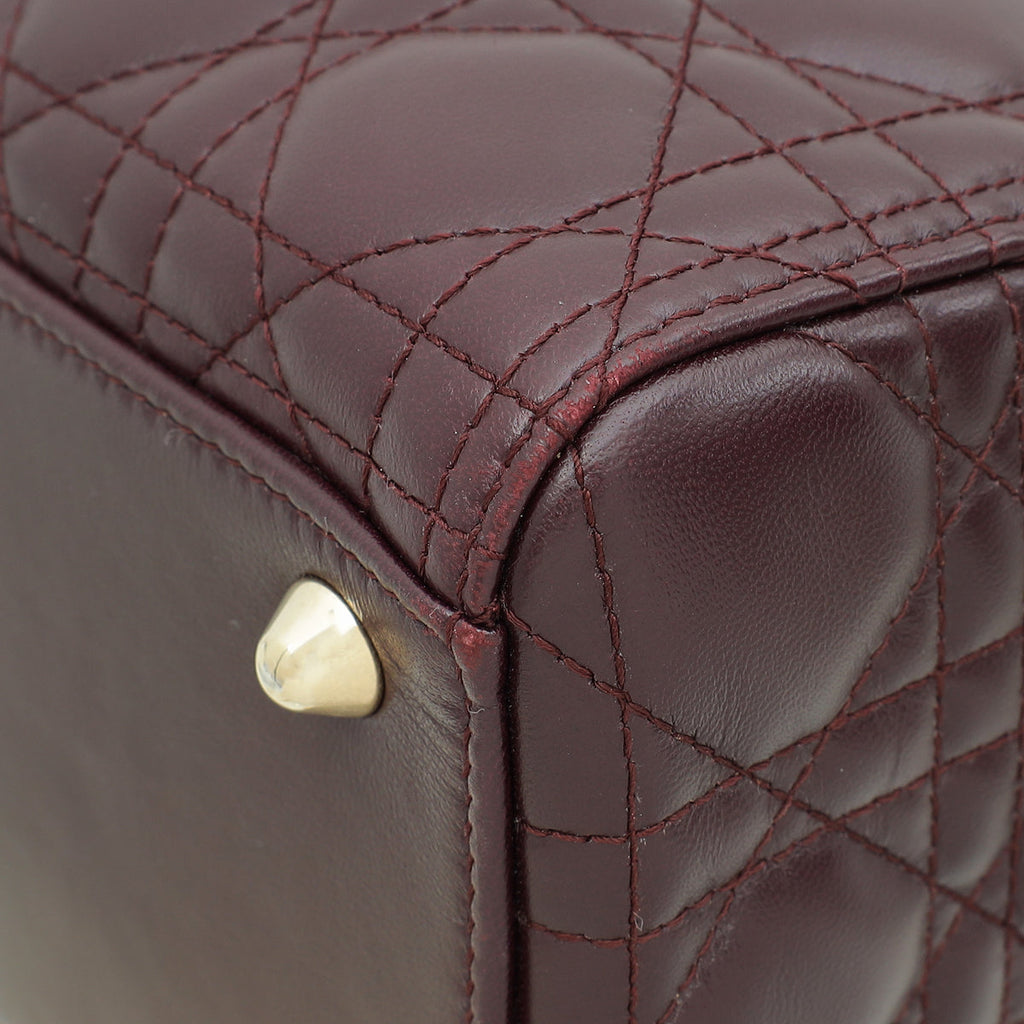 Dior Lady Dior Burgundy Handbag Style 2