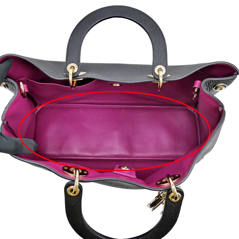 Diorissimo Handbag Black Pink Gold