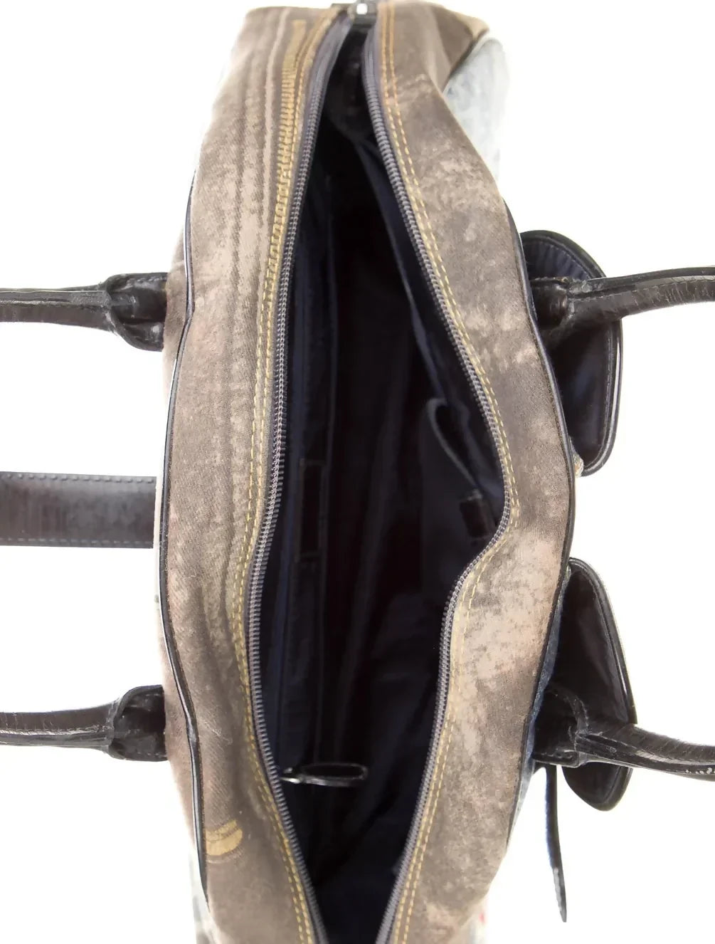 CHRISTIAN DIOR 2001 LARGE DENIM SPEEDWAY “Miss Diorella” SADDLE HANDBAG