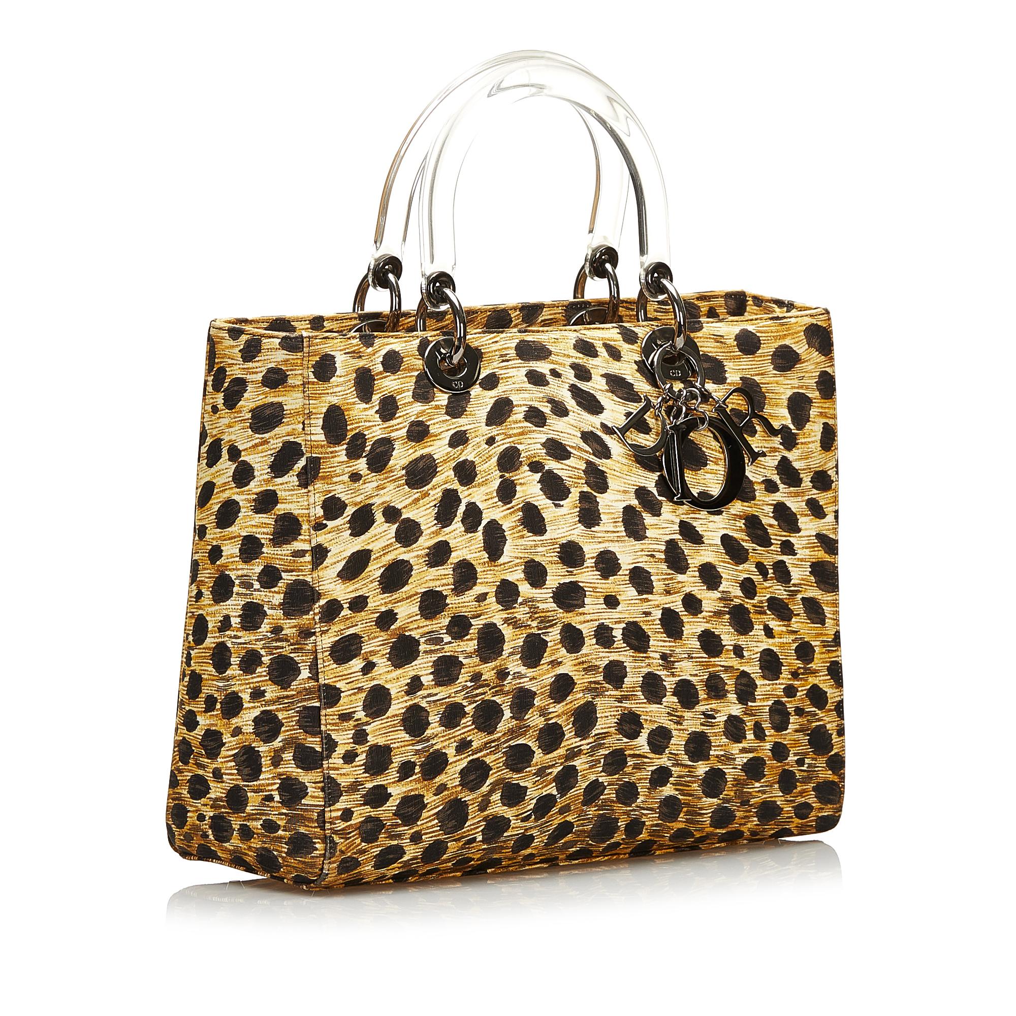 Dior Lady Dior Mini Canvas Handbag