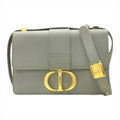 Dior le 30 Monte Ny 30 Montaigne Leather Shoulder Cross Blue Gold Handbag