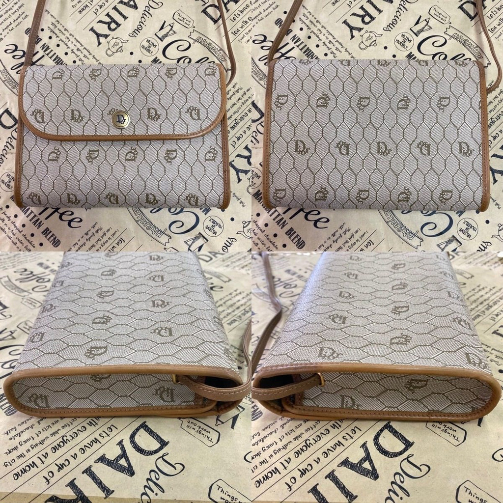 Dior Shoulder Bag Pochette Trotter White Travel