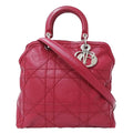 Dior Bag Shoulder 2-Way Leather Granville Wine Red